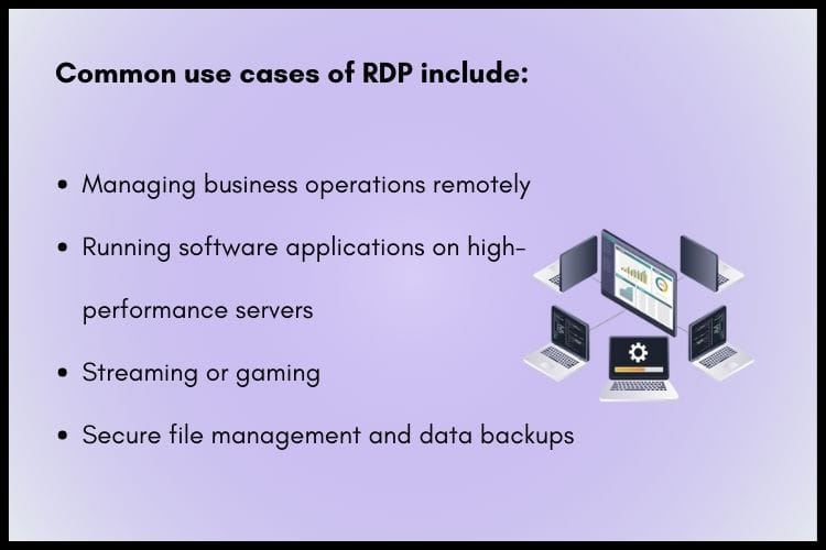 common uses of buy RDP